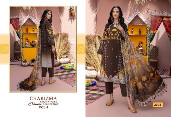 Shree Charizma Signature Chunri Lawn Cotton Collection 3 Pakistani Suits